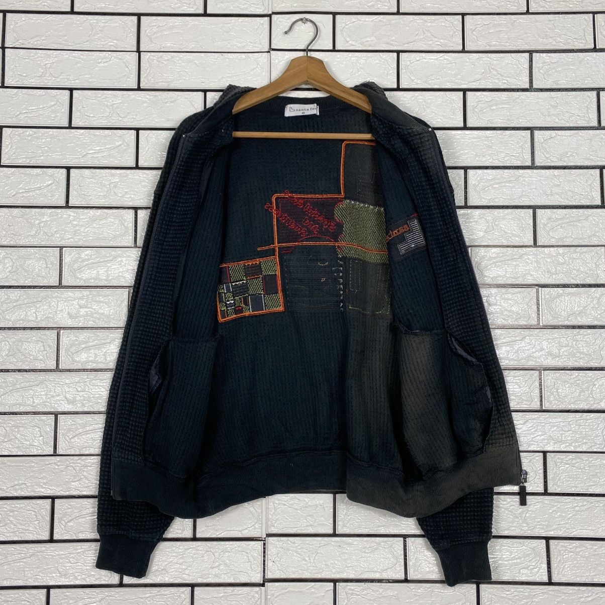 Japanese Brand 📌Vintage Sweater Santa Fe Patchwork Design Indigo Size US M / EU 48-50 / 2 - 15 Thumbnail
