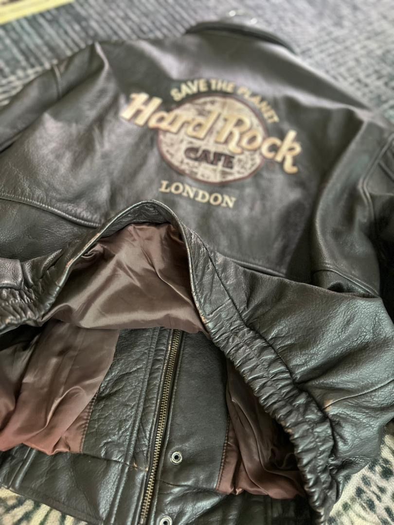 Hard Rock Cafe Vintage 90s Hard Rock Cafe London Leather Jacket Size US L / EU 52-54 / 3 - 16 Thumbnail
