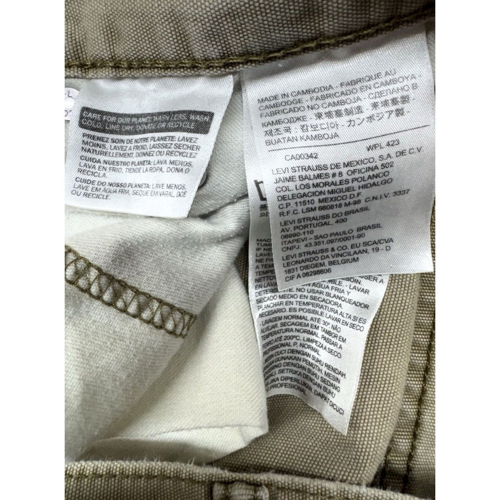 Levi's Levis 514 Jeans Mens Brown Khaki Straight Leg Casual Wear Pants Measures 36x30 Size US 36 / EU 52 - 2 Thumbnail