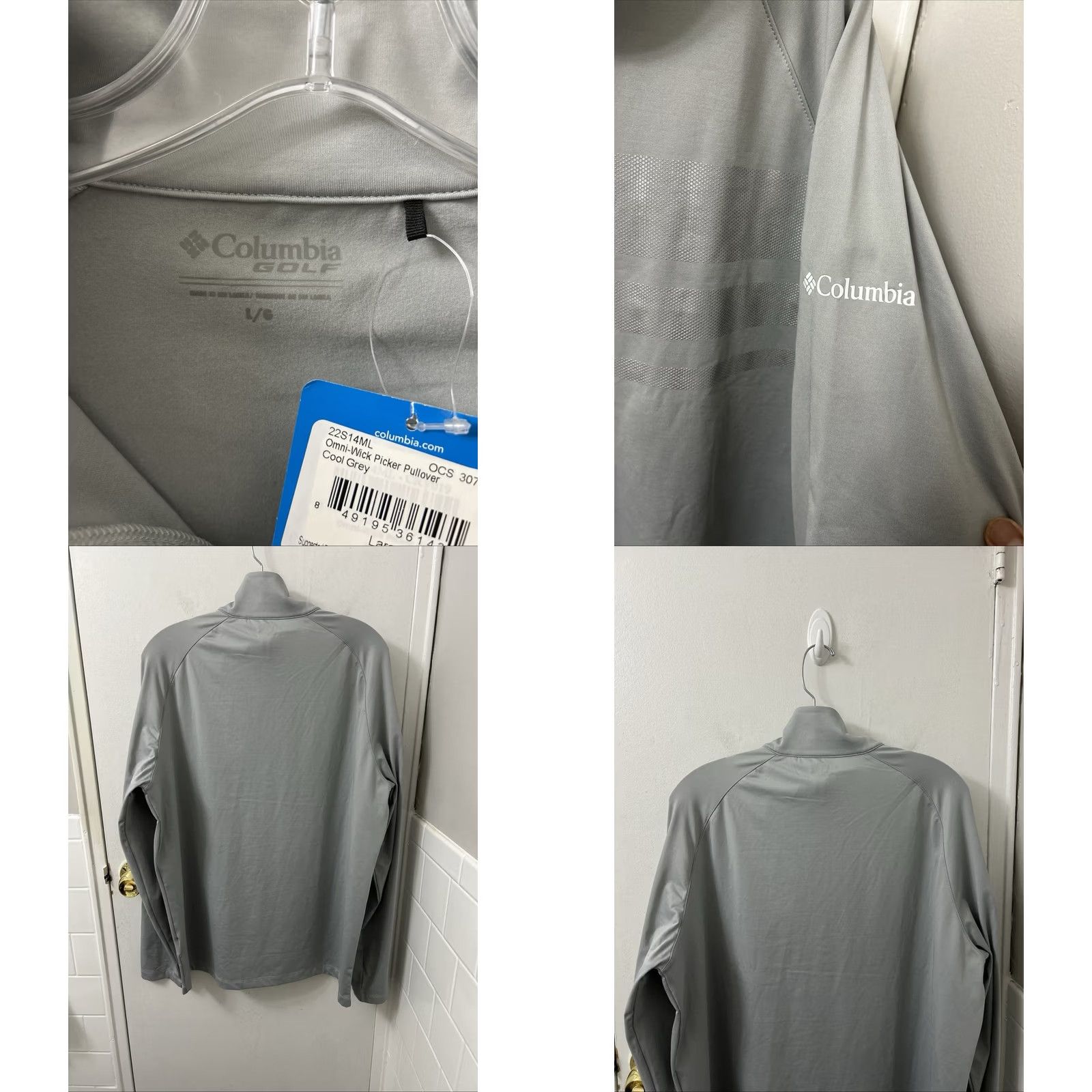 Vintage Columbia Harvard University Omni-Wick Picker Pullover Mens L Gray NWT Mock Neck 1/4 Zip Size US L / EU 52-54 / 3 - 8 Thumbnail