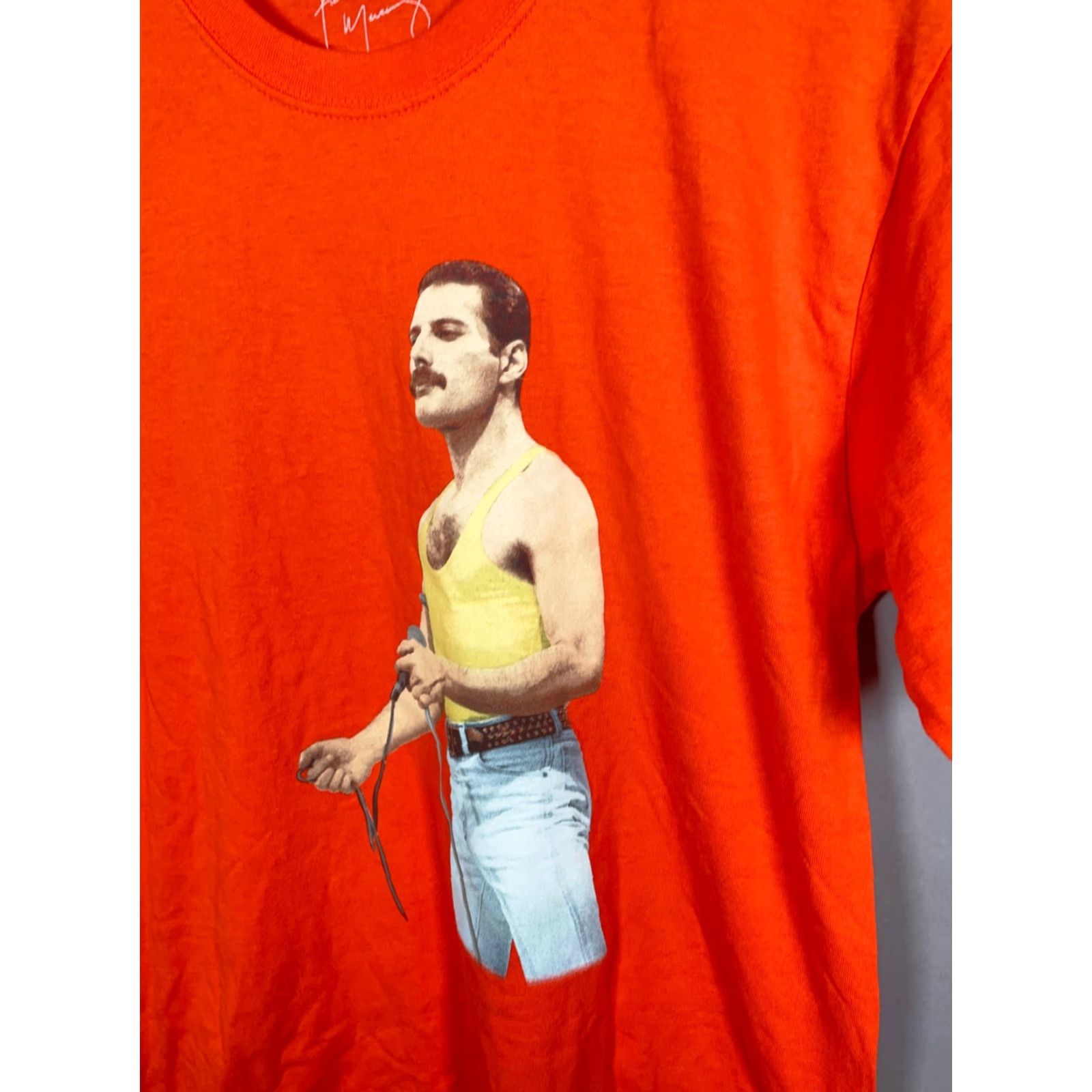 Doublet Freddie Mercury Queens Shirt Adult Medium Orange Official Merch Double Sided 80s Music Retro Size US M / EU 48-50 / 2 - 7 Thumbnail