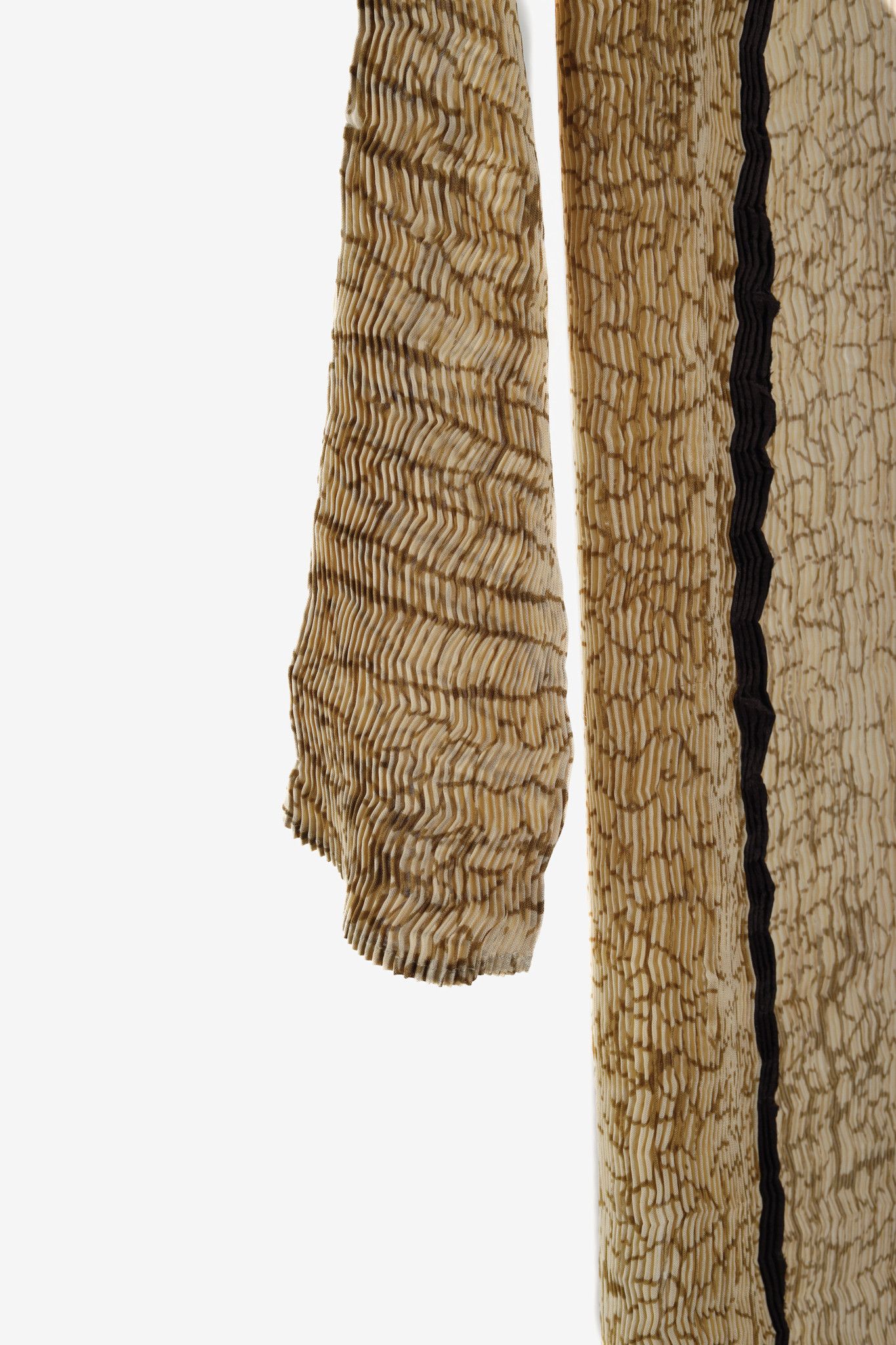 Issey Miyake Issey Miyake Archival Tan Zigzag Pleats Long Duster Size M / US 6-8 / IT 42-44 - 6 Thumbnail
