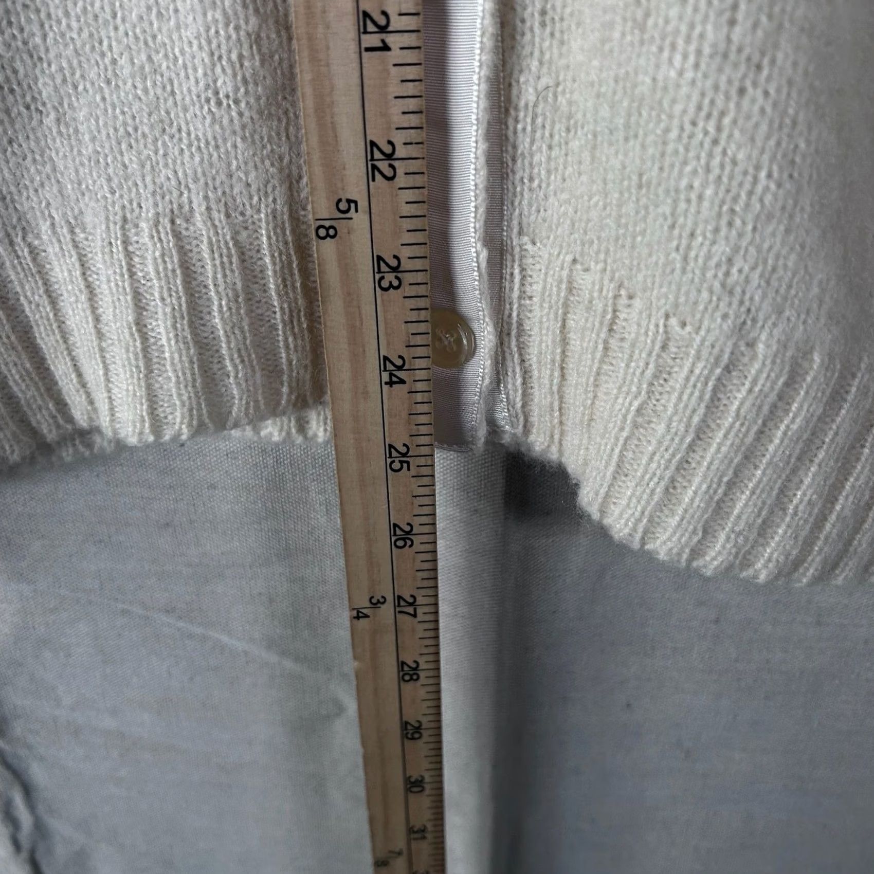 Brooks Brothers VINTAGE Brooks Brothers Cardigan Sweater Shetland Wool Scotland Cream XL Women Crew Neck Long Sleeve Button Front Size XL / US 12-14 / IT 48-50 - 4 Thumbnail