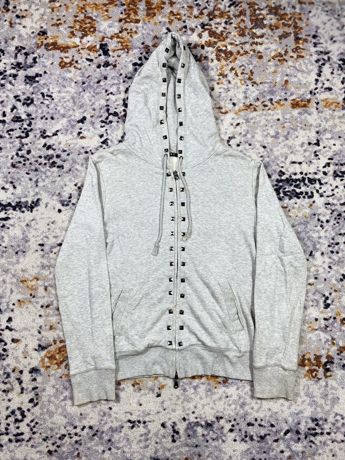 Japanese Brand Studded Ingni zip hoodie ifsixlgb style avant garde Size US M / EU 48-50 / 2 - 1 Thumbnail