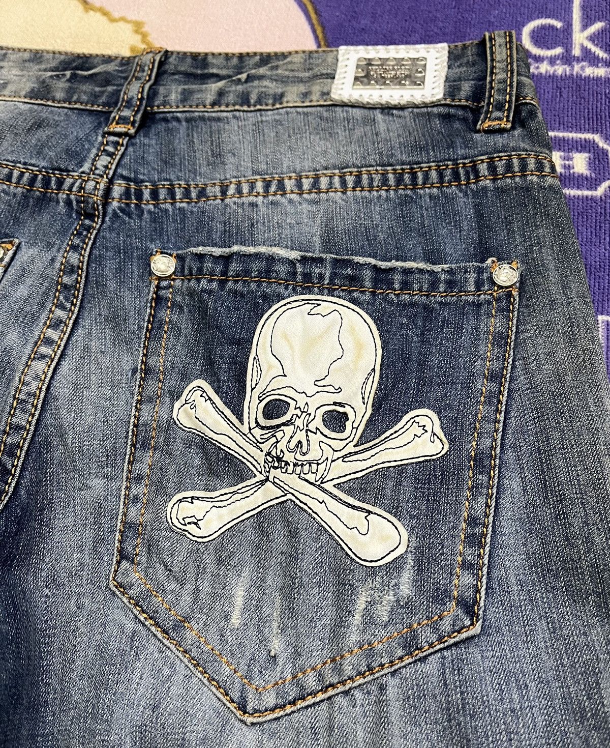 Philipp Plein ROEN x PHILIPP PLEIN Distressed Denim x Skulls Size US 30 / EU 46 - 5 Thumbnail
