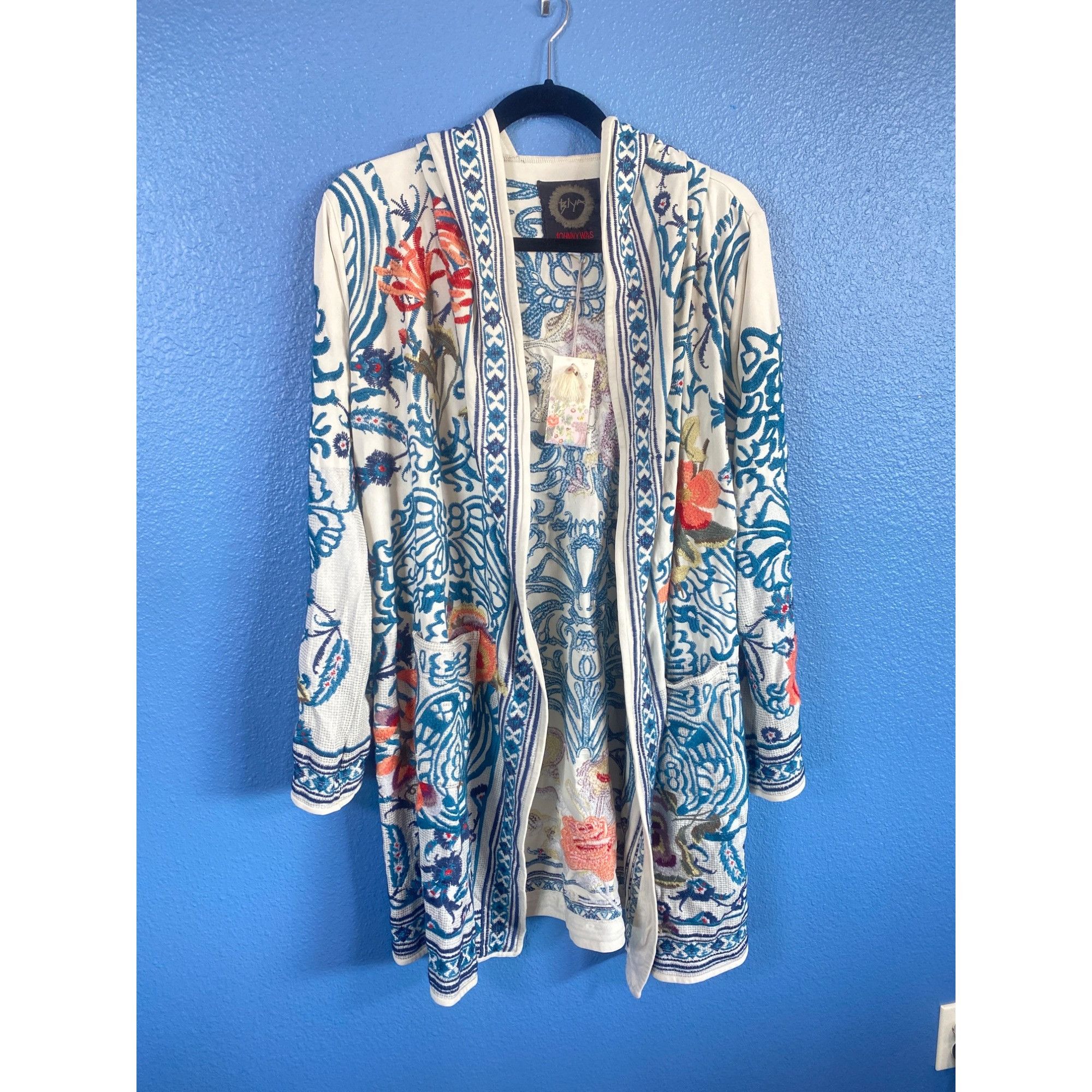 Johnny Was NWT Johnny Was Hooded Duster Embroidered Open Cardigan Small Size S / US 4 / IT 40 - 5 Thumbnail