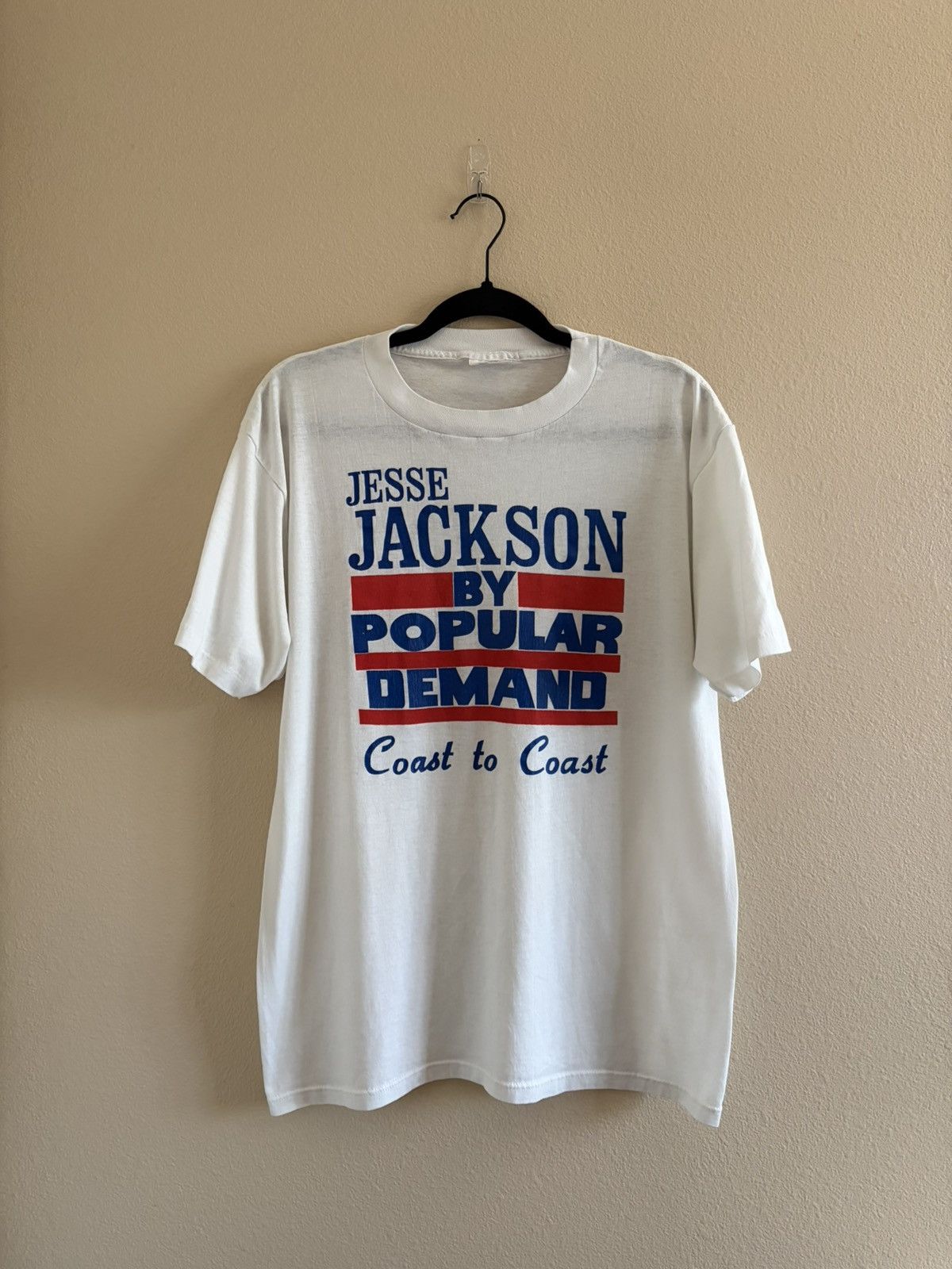 Vintage Jesse Jackson 1988 Campaign Tee By Popular Demand Vintage XL Size US XL / EU 56 / 4 - 1 Thumbnail