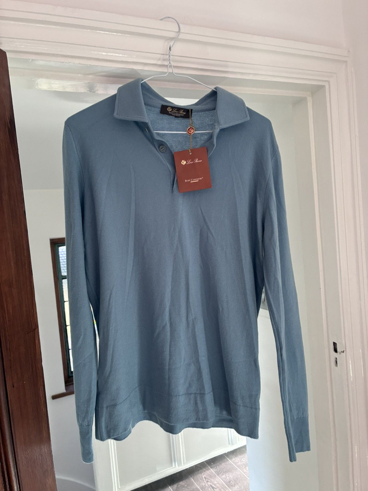 Loro Piana Loro piana light blue baby cashmere polo knit size 48 Size US M / EU 48-50 / 2 - 1 Thumbnail