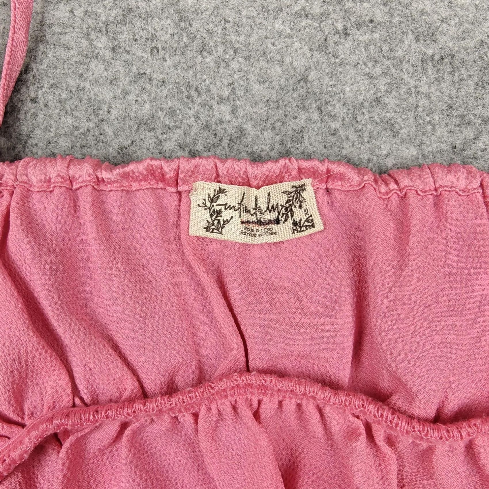 Free People Free People Intimately Pajama Set Womens XS Pink Satin Cami Ruffle Skirt Sleep Size 26" / US 2 / IT 38 - 6 Thumbnail