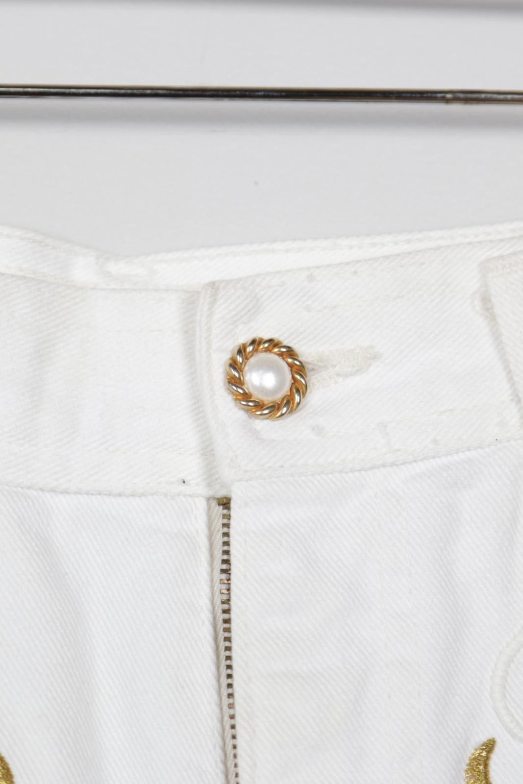 Other 00's Moxdi Floral Embroidery Denim Shorts Size 29" - 5 Thumbnail