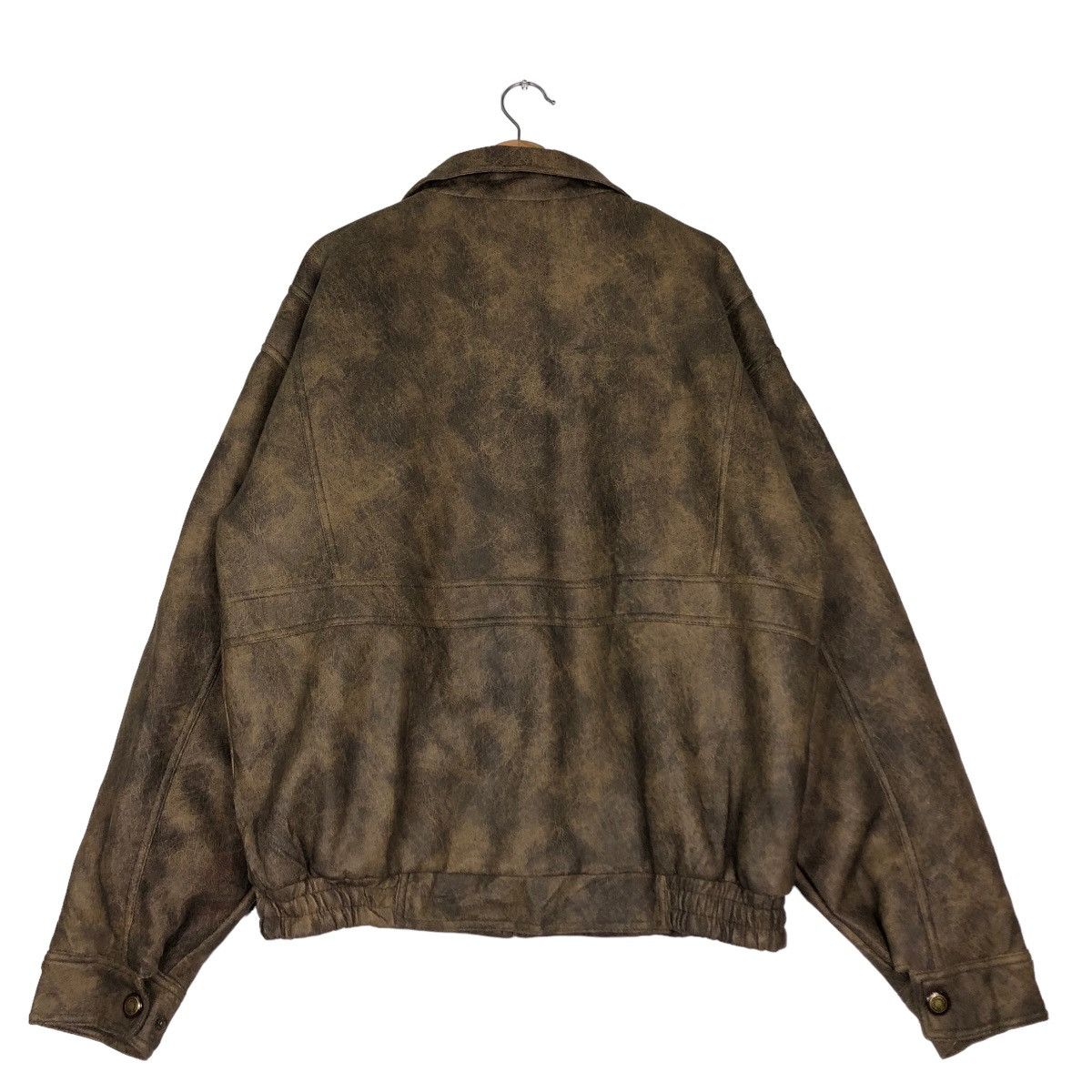Japanese Brand 🔥Vtg Bomber Leather Jacket Parachute Nush Burg Military Size US L / EU 52-54 / 3 - 8 Thumbnail