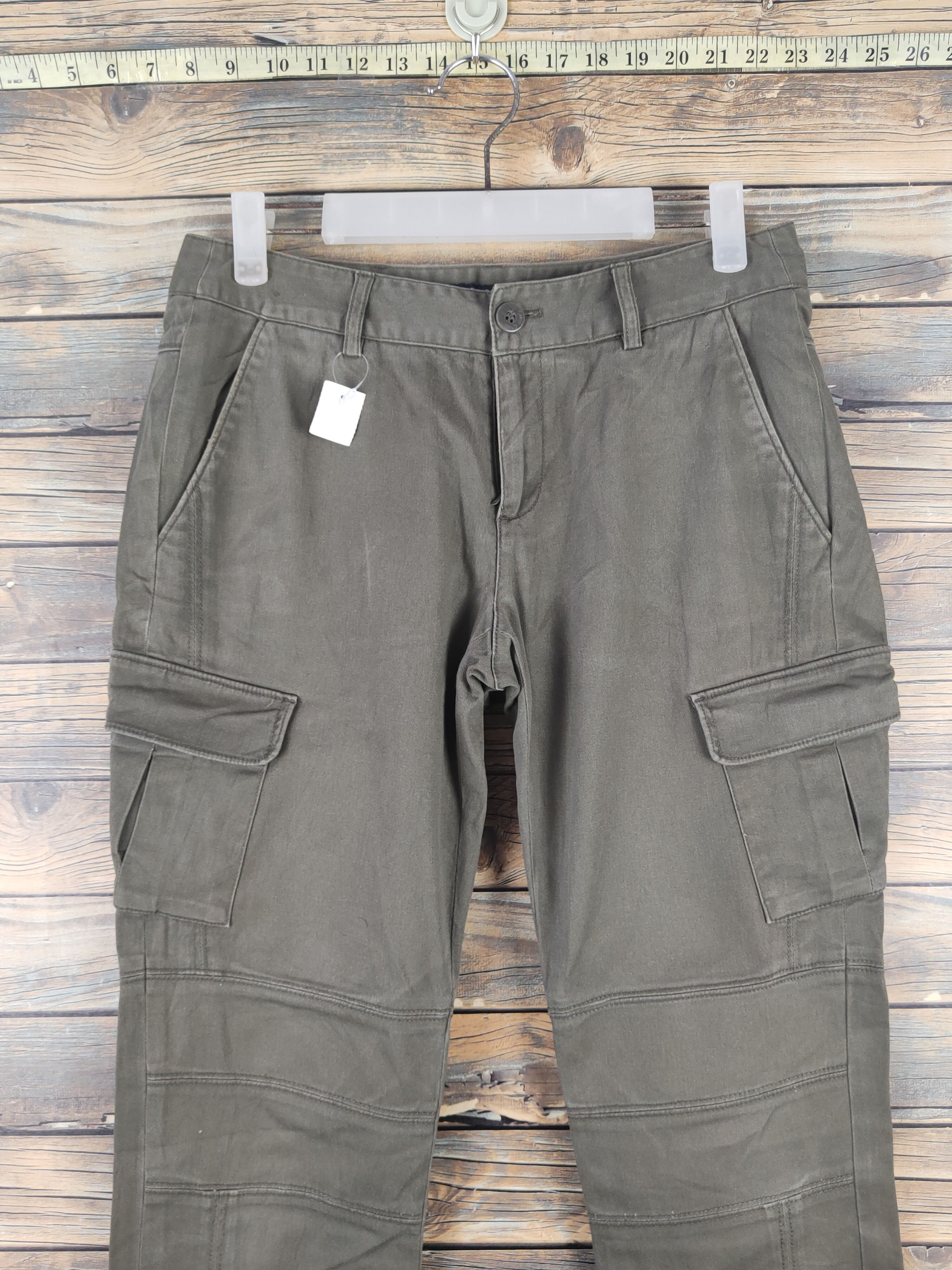 Japanese Brand DL Bangbang Olive Multipocket Tactical Cargo Pants #1771 Size 29" - 2 Thumbnail
