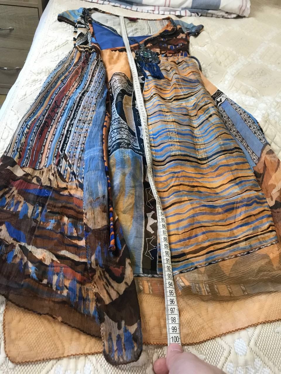 Jean Paul Gaultier 🔥 Save The Queen Patchwork Silk Multicolor Dress JPG Style Size S / US 4 / IT 40 - 14 Thumbnail