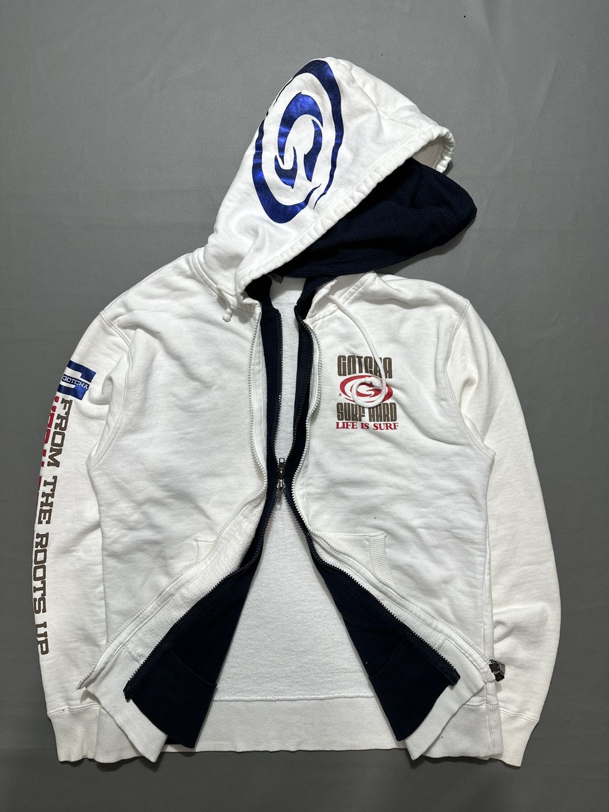 Beauty Beast GOTCHA DOUBLE LAYER THERMAL ZIP DOUBLE HOODIE SURFSTYLE POEM Size US M / EU 48-50 / 2 - 11 Thumbnail