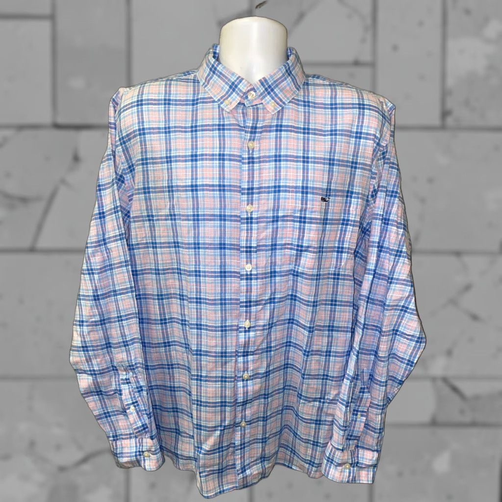 Vineyard Vines VINEYARD VINES Men's Plaid Long Sleeve Button-Up Shirt XL Multicolor Casual Size US XL / EU 56 / 4 - 1 Thumbnail