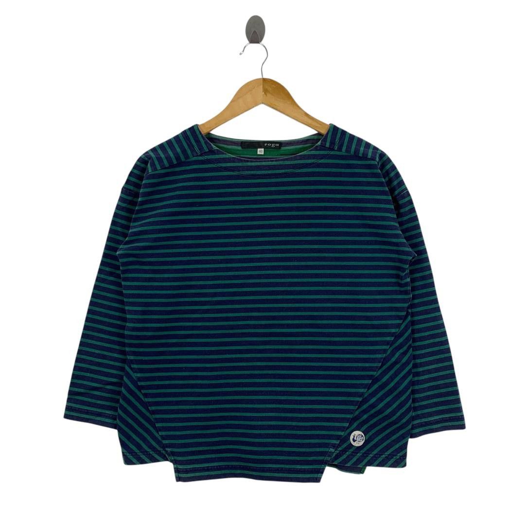 Japanese Brand ROGA Stripes Japanese Brand Long Sleeve Tshirt Size M / US 6-8 / IT 42-44 - 1 Thumbnail