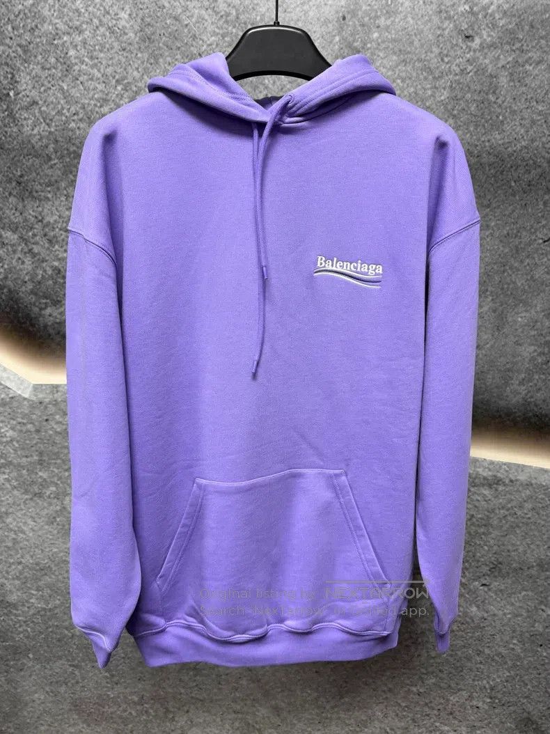 Balenciaga Balenciaga Purple Hoodie Size US L / EU 52-54 / 3 - 1 Thumbnail