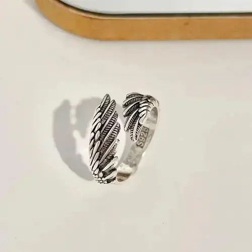 Japanese Brand Feather Adjustable Ring Size ONE SIZE - 3 Thumbnail