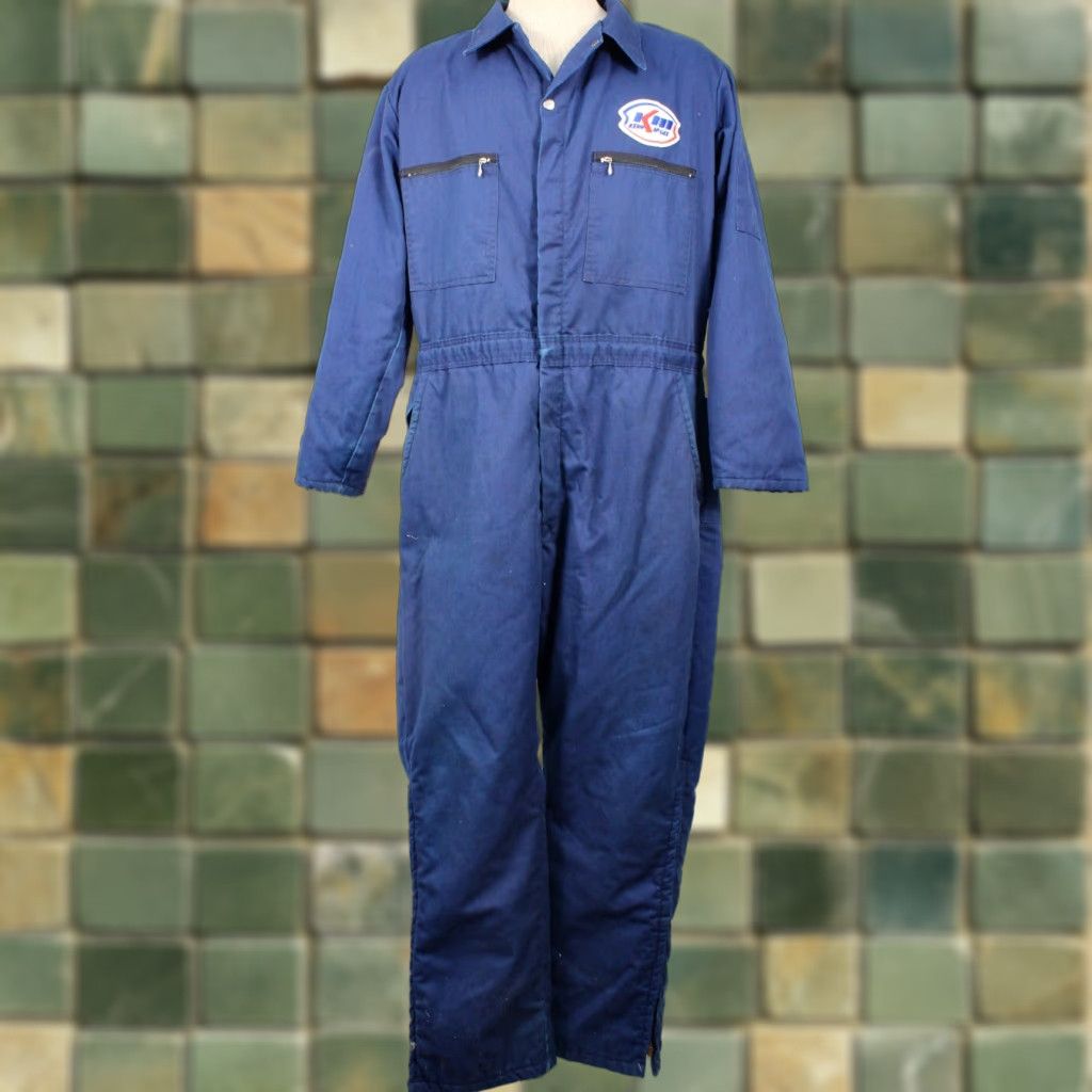 Vintage VINTAGE Kerr & Magee Work Jumpsuit 70s Blue Adult Large 1970s Petroliana Coveralls Mens Size US 40 / EU 56 - 1 Thumbnail