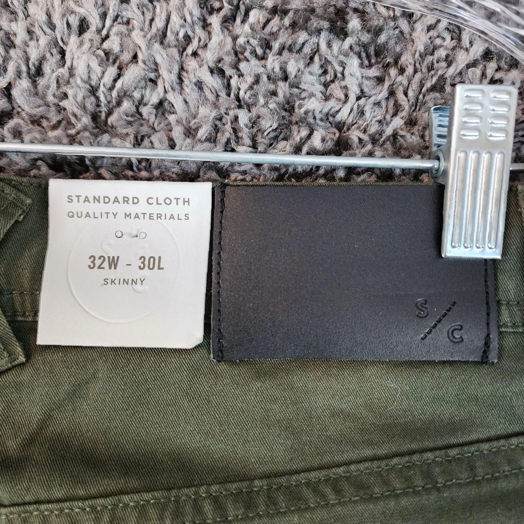 CLOT Standard Cloth Mens Green Skinny Chino Pants 32x30 Regular Mens Size US 32 / EU 48 - 8 Thumbnail