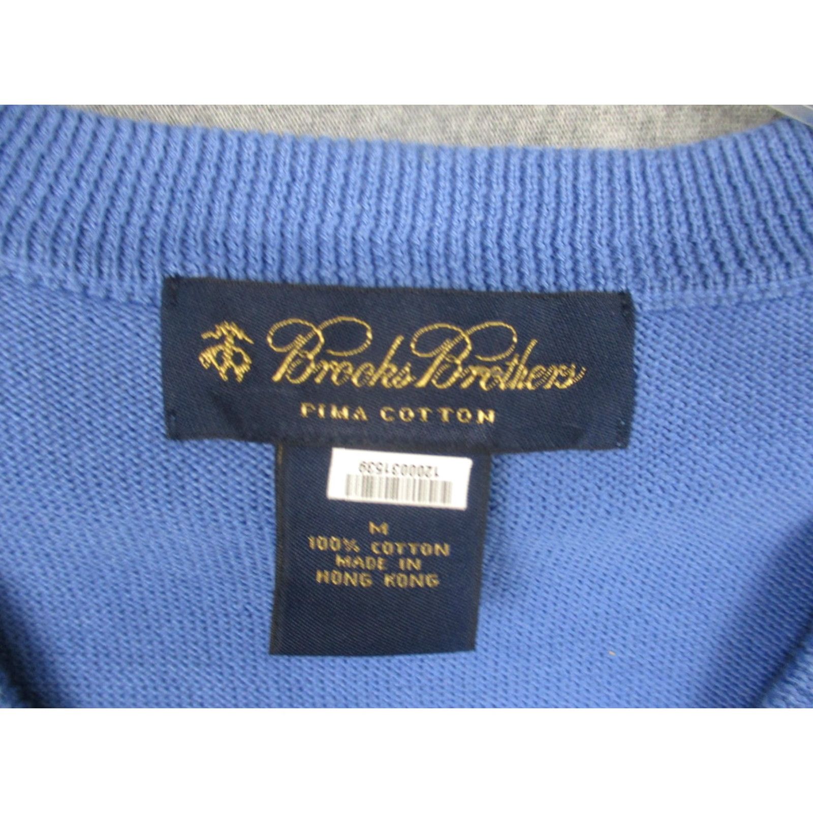 Brooks Brothers VINTAGE Brooks Brothers Sweater Vest Mens Medium Blue Pima Cotton Hong Kong Size US M / EU 48-50 / 2 - 2 Thumbnail