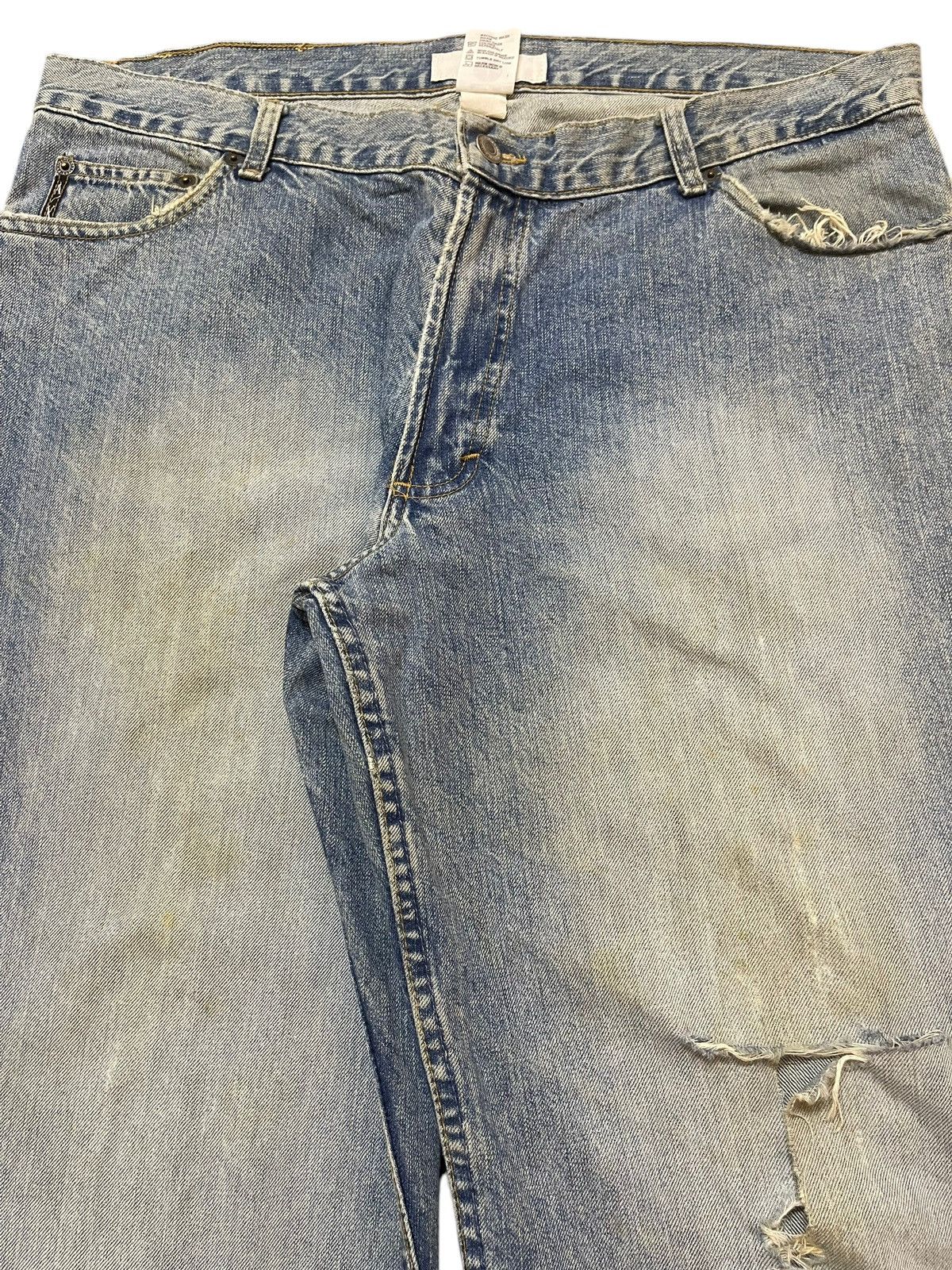 Armani Exchange Vintage Armani Exchange Faded Wash Distress Baggy Jeans Size US 36 / EU 52 - 4 Thumbnail