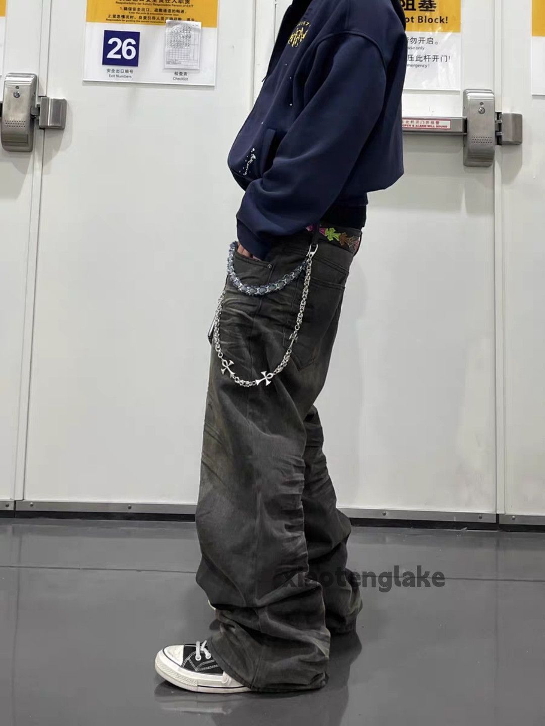 Jean ltx Balenciaga vetements style flared Stain baggy jeans Size US 34 / EU 50 - 1 Thumbnail