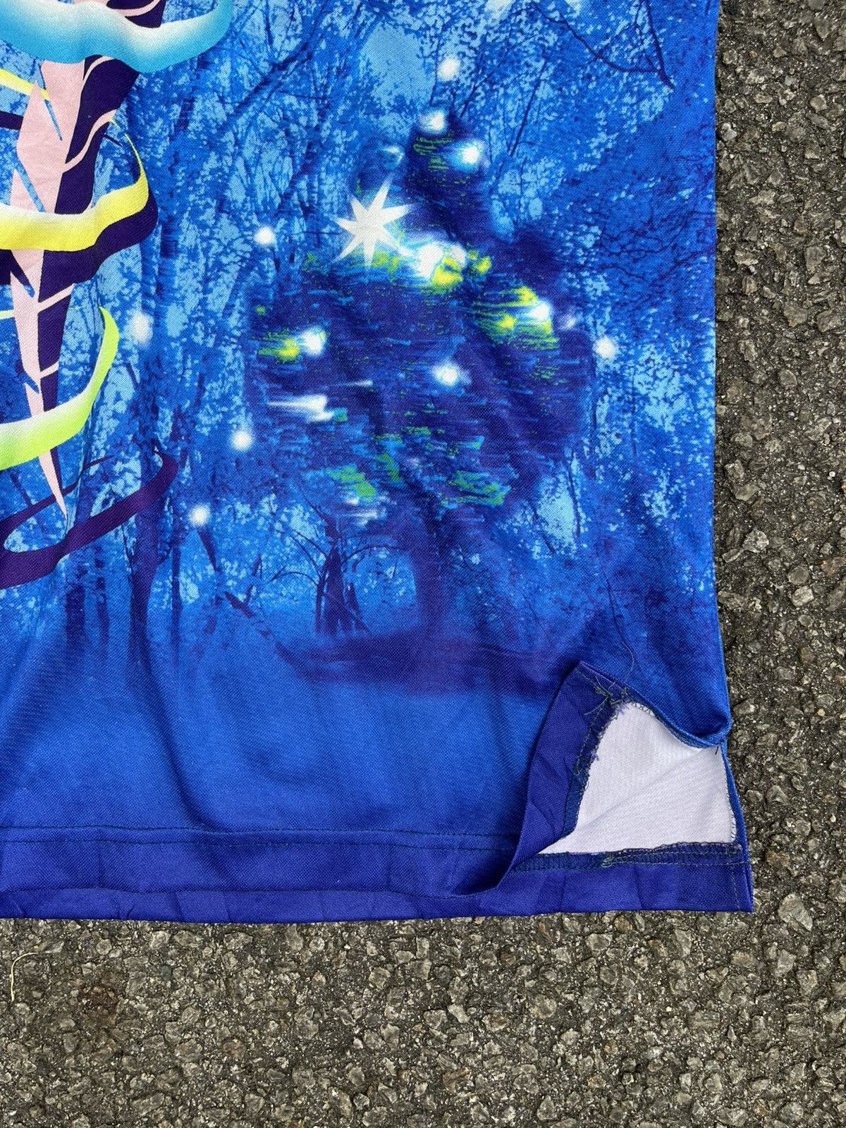 Japanese Brand Vintage 90s NITTAKU Table Tennis Jersey Art Psychedelic Size US L / EU 52-54 / 3 - 2 Thumbnail