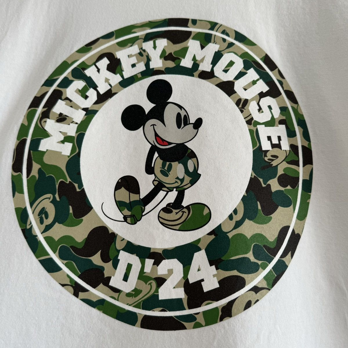 Bape × Disney Bape x Disney D24 Mickey Mouse Green ABC Camo Tee Size US L / EU 52-54 / 3 - 3 Thumbnail