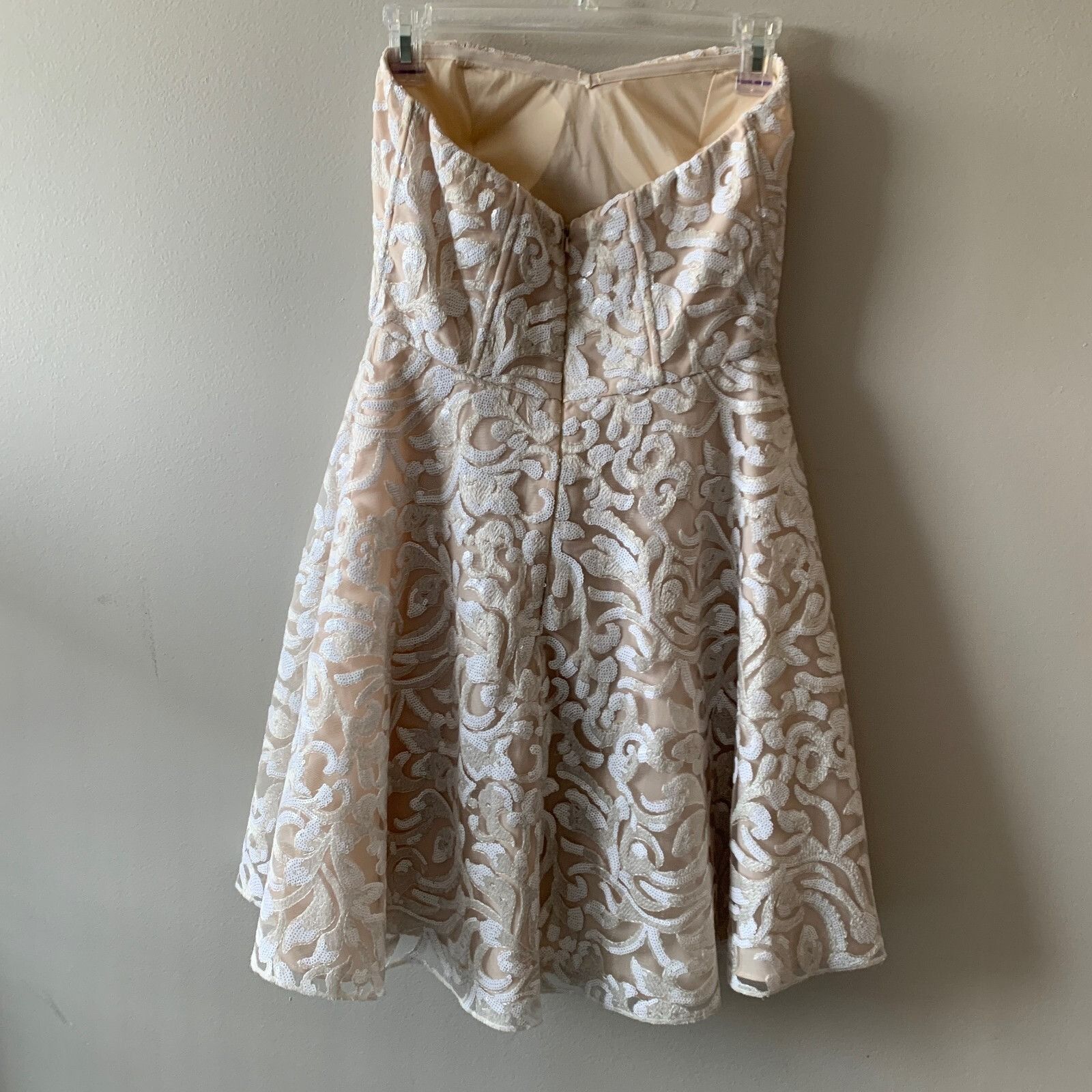 Other A.drea Dress Sz S Sweetheart Strapless Fit & Flare Sequins P Size S / US 4 / IT 40 - 6 Thumbnail