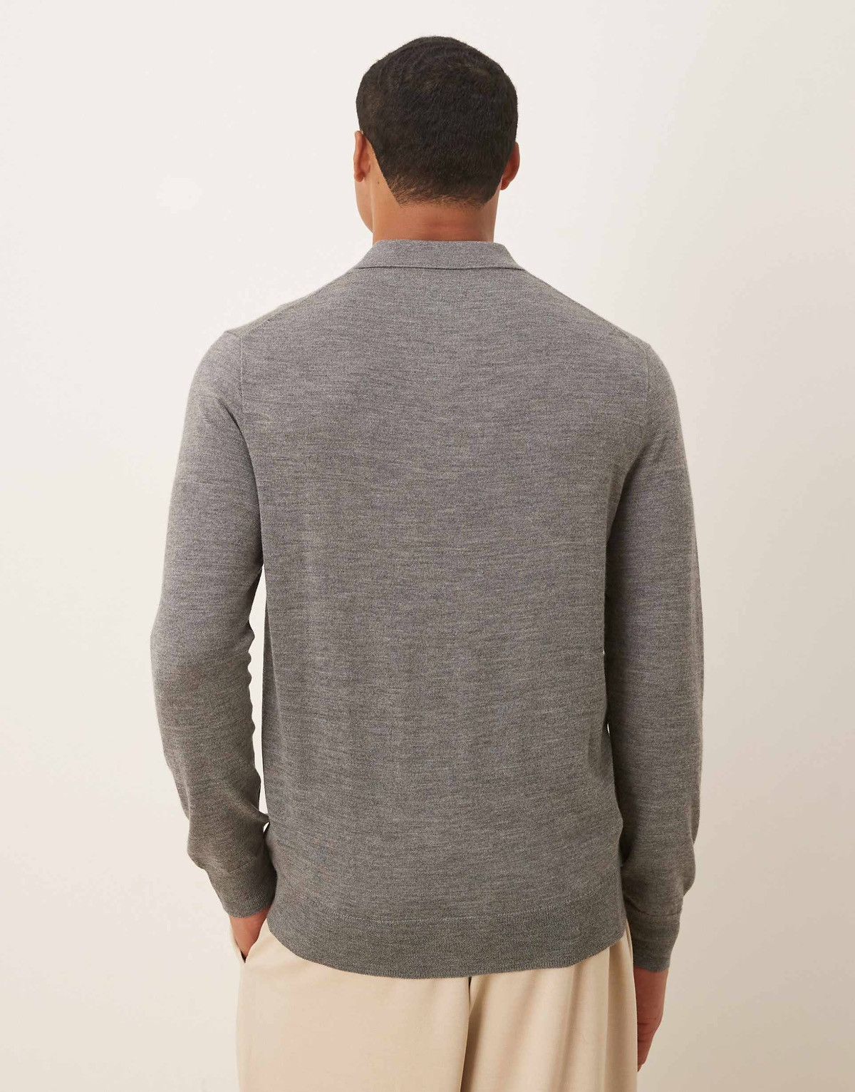 Polo Ralph Lauren Polo Ralph Lauren Merino Wool Knit Polo Sweater Grey XL Logo Size US XL / EU 56 / 4 - 4 Thumbnail