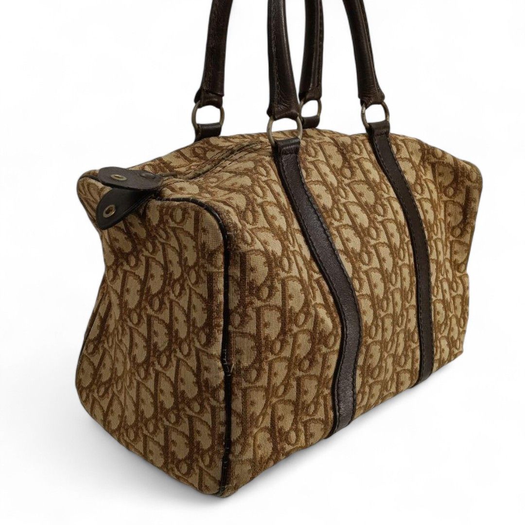Dior Dior - Boston Trotter Beige Handbag Monogram Brown Leather Size ONE SIZE - 3 Thumbnail