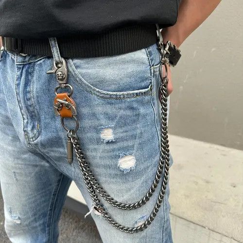 Jewelry Double Bullet Pants Wallet Chain Size ONE SIZE - 1 Thumbnail