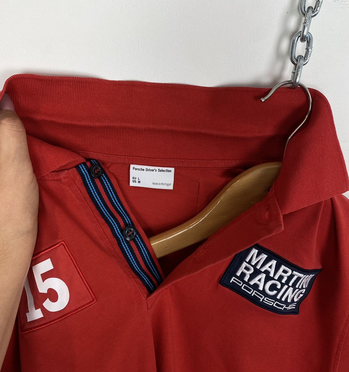 Porsche Design Porsche Martini Racing Polo Shirt Logo 90s Driver Red Top Size US L / EU 52-54 / 3 - 6 Thumbnail