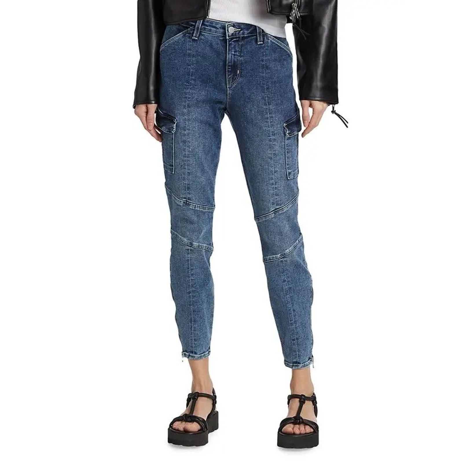 L'AGENCE L'AGENCE Patton Mid-Rise Cargo Skinny Mi-Hauteur Etroit Jean Size 26" / US 2 / IT 38 - 3 Thumbnail