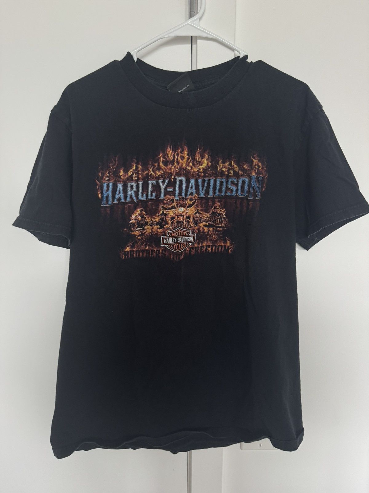 Harley Davidson Vintage 2007 Harley Davidson Dubai Motorcycle Shirt Flames Size US L / EU 52-54 / 3 - 2 Thumbnail