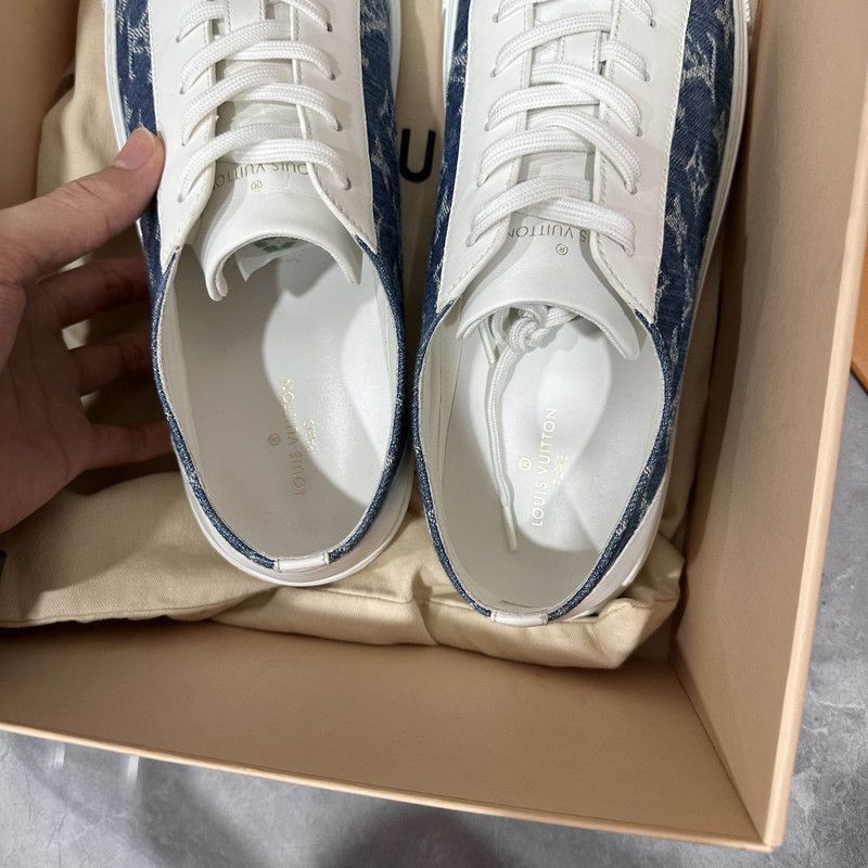 Louis Vuitton Louis Vuitton Blue and White Sneakers for Everyone - Size US 10 / EU 43 - 8 Thumbnail