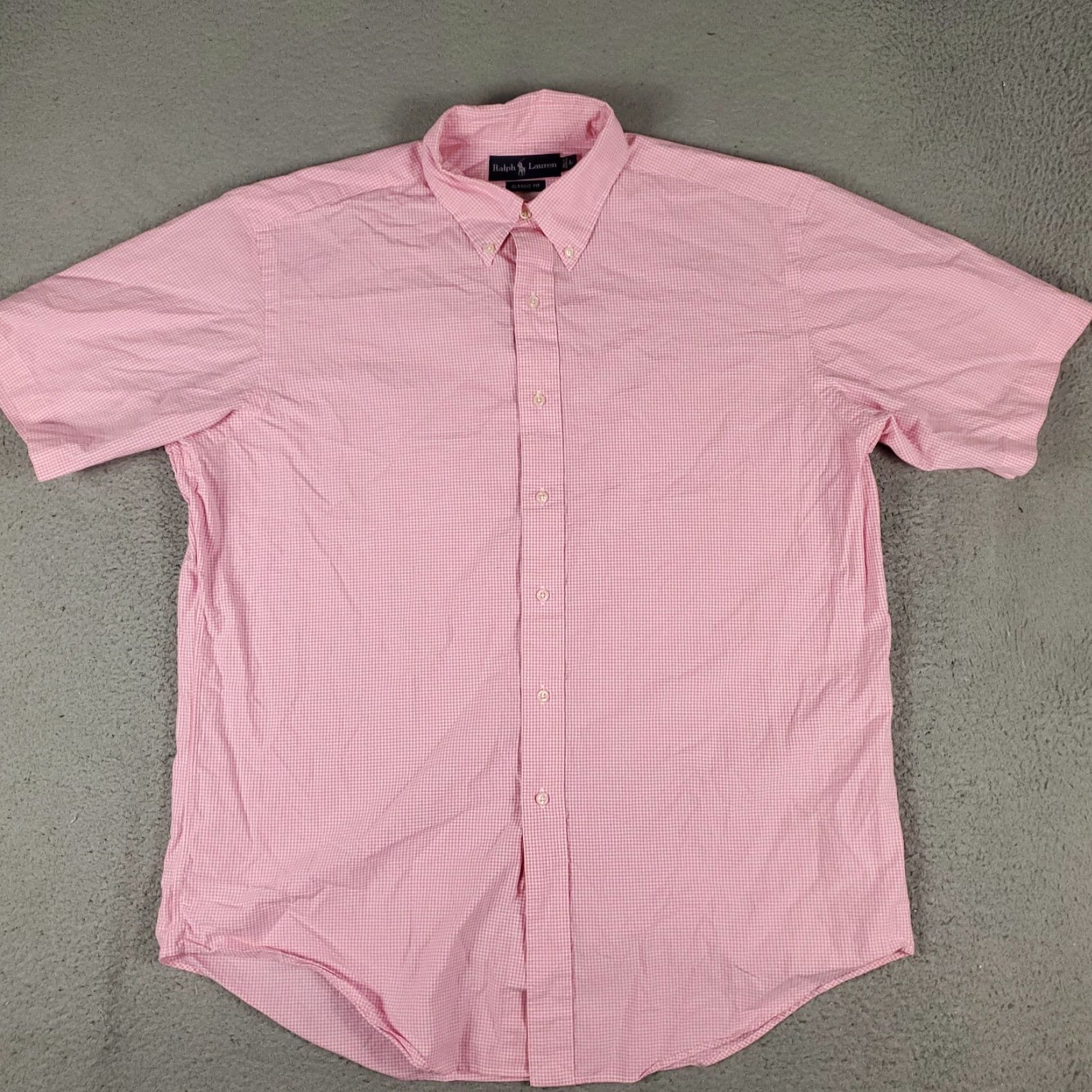 Ralph Lauren Ralph Lauren Casual Button-Up Shirt Mens Large Pink Check Short Sleeve Size US L / EU 52-54 / 3 - 2 Thumbnail