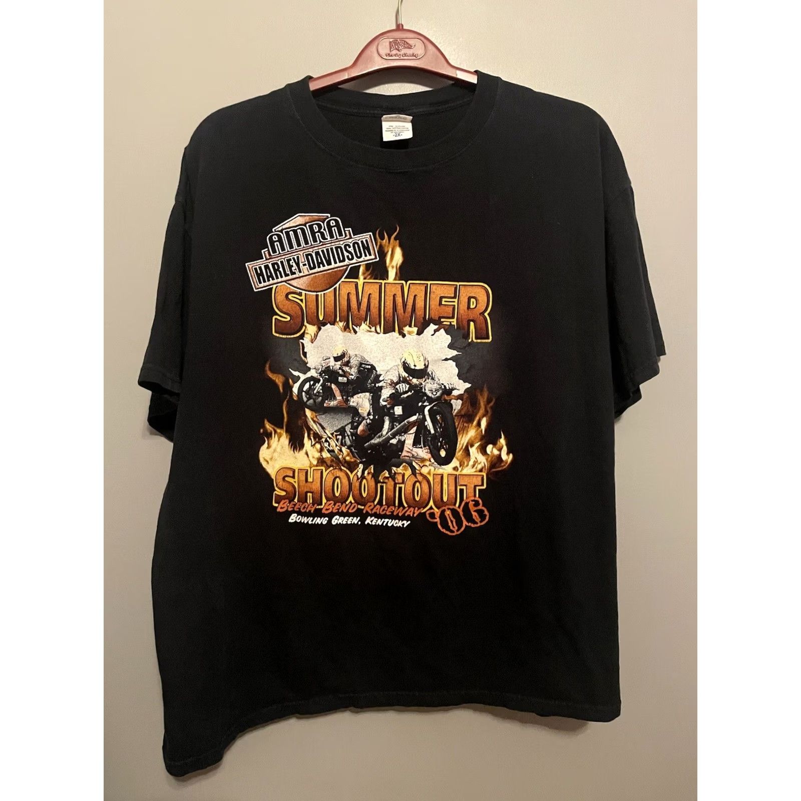 Harley Davidson Harley-Davidson T-Shirt 2XL Black Crew Neck Short Sleeve Logo Vintage Biker Retro American 2000s Size US XXL / EU 58 / 5 - 2 Thumbnail