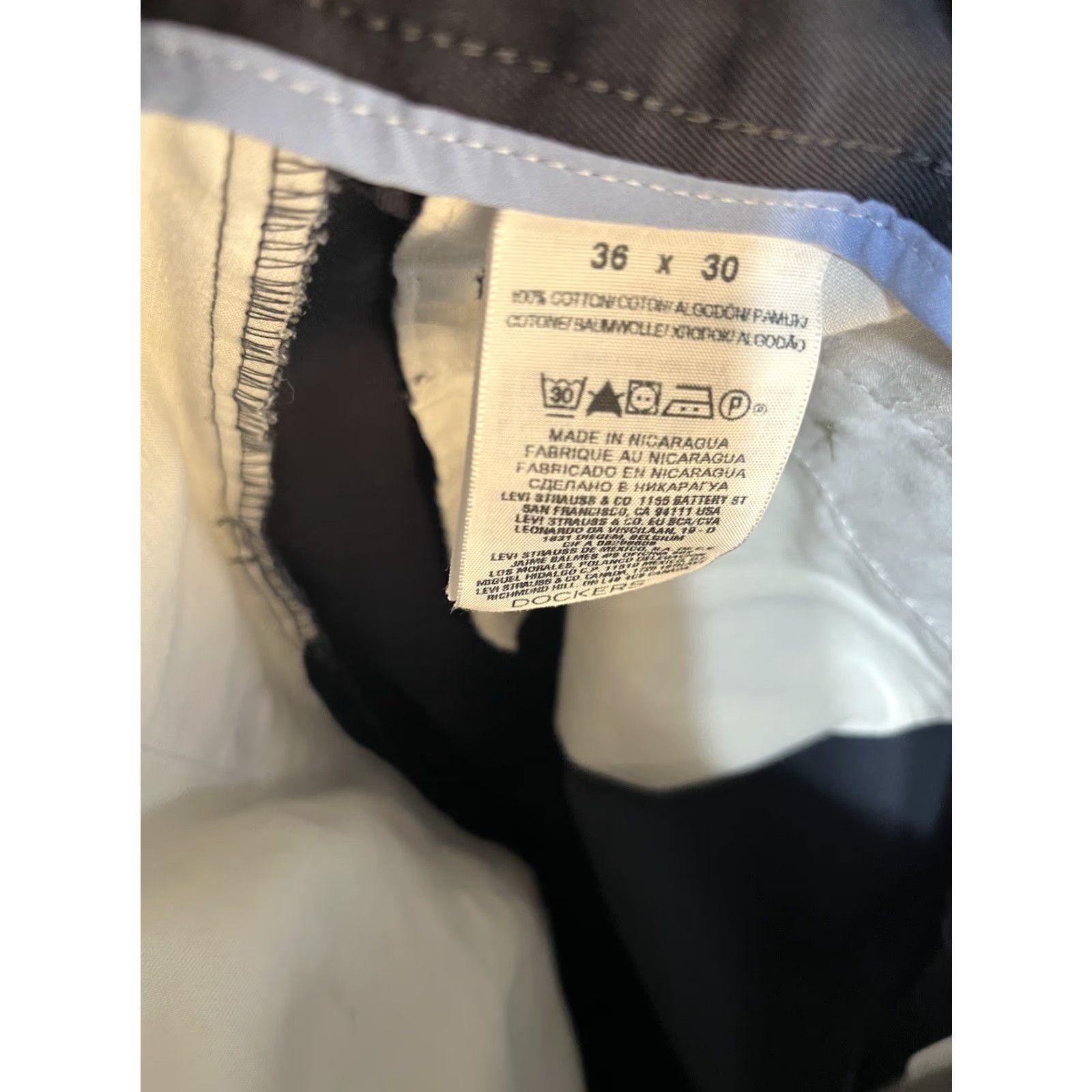 Dockers DOCKERS Chinos Pants Flat Front Classic Fit Navy Blue 36x30 Regular Mens Size US 36 / EU 52 - 6 Thumbnail