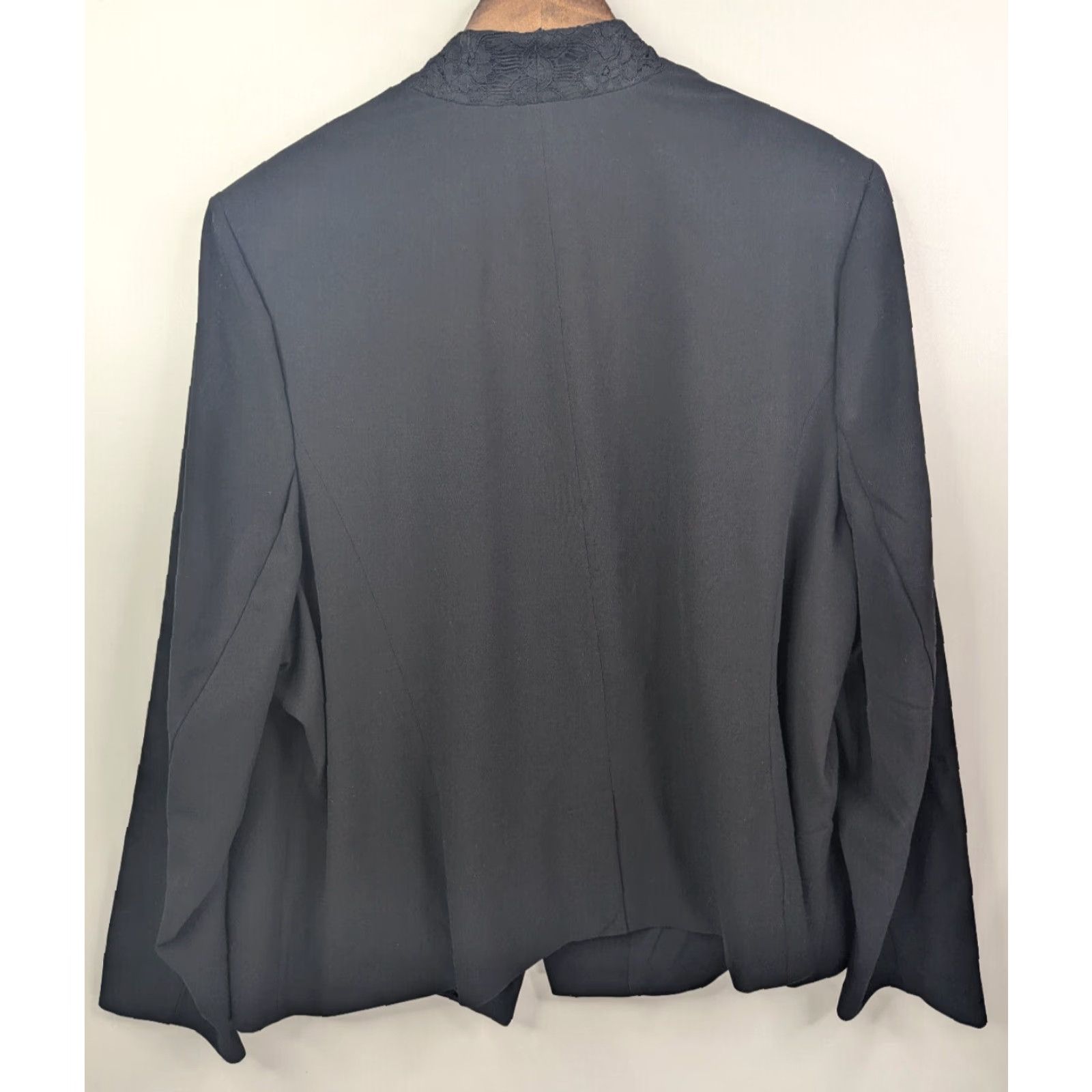 Vintage NWT Lane Bryant Blazer Shirt Lace Lined Womens Sz 28 Black Jacket Suit Blazer Mens? Size 4XL / US 24-26 - 3 Thumbnail