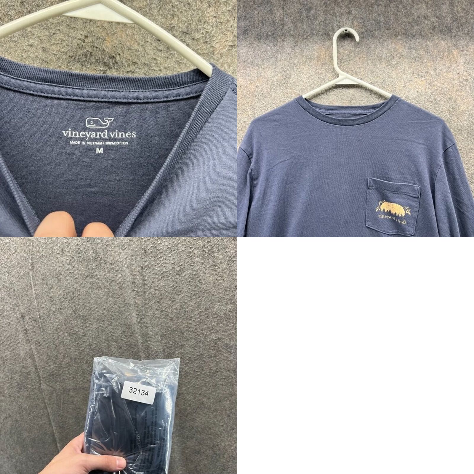 Vineyard Vines Vineyard Vines Shirt Mens Medium Navy Long Sleeve Pocket Graphic Camping Truck Shirt Size US M / EU 48-50 / 2 - 8 Thumbnail