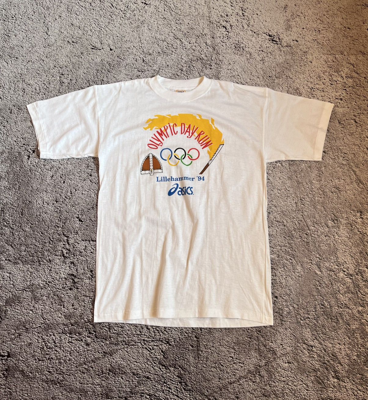 Asics × Vintage Vintage Lillehammer ’94 Olympic Day Run ASICS T-Shirt Size US XL / EU 56 / 4 - 1 Thumbnail