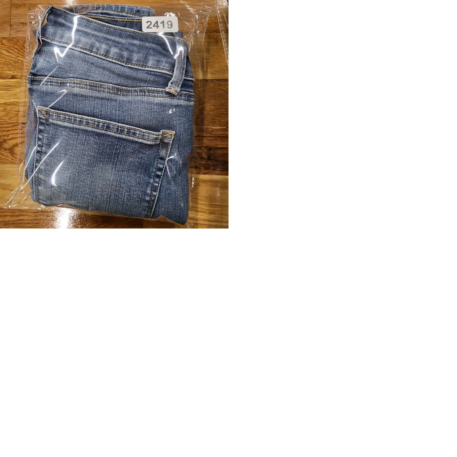 Vintage Maurices Womens Small XShort Skinny Denim Jeans Bold Stitching Whiskered 5-Pocket Blue Denim Jeans Regular Fit Womens Size 28" / US 6 / IT 42 - 9 Thumbnail