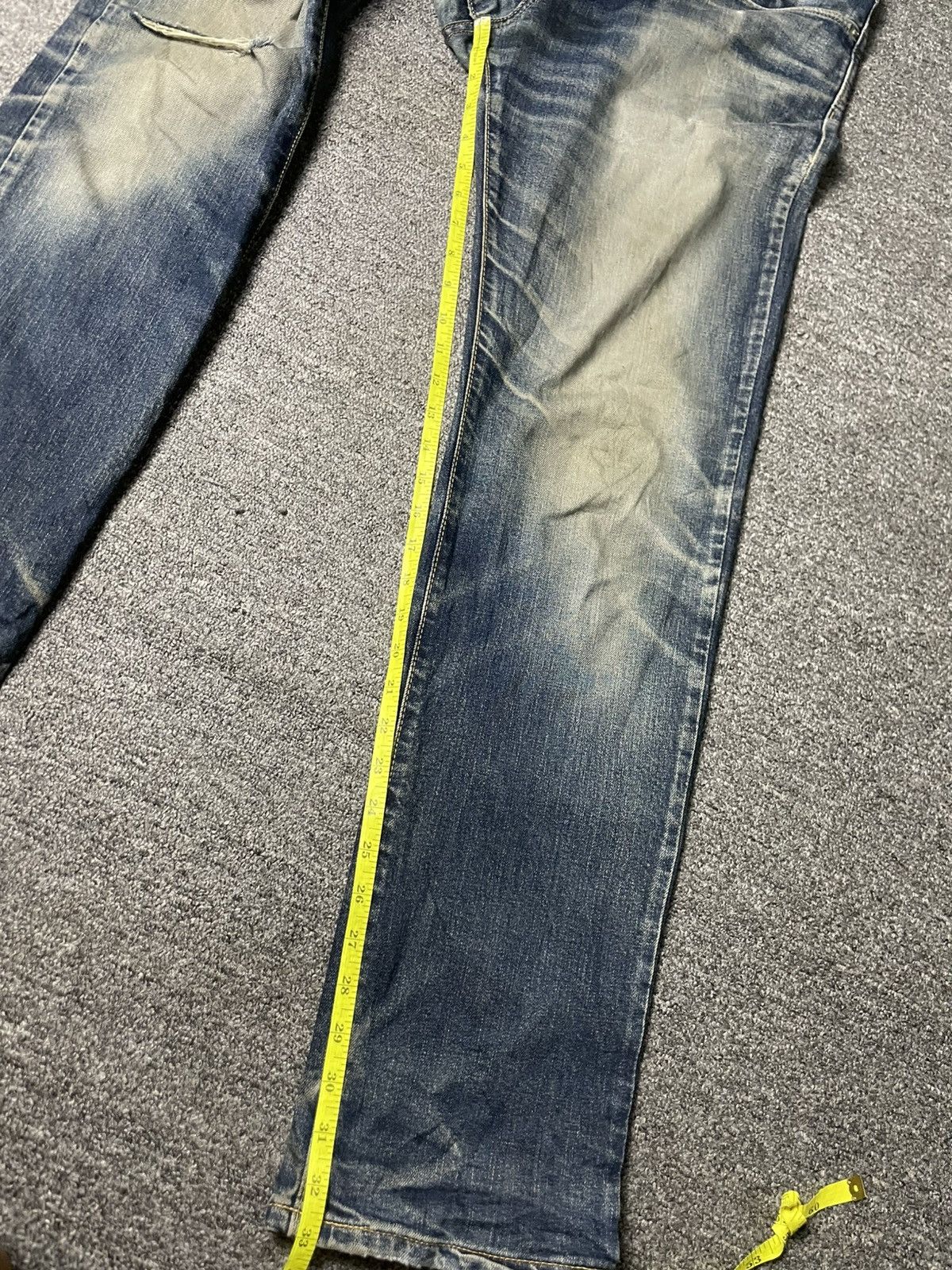 Edwin × Japanese Brand × Vintage Vintage EDWIN Selvedge Dirty Jeans (91) Size US 32 / EU 48 - 6 Thumbnail
