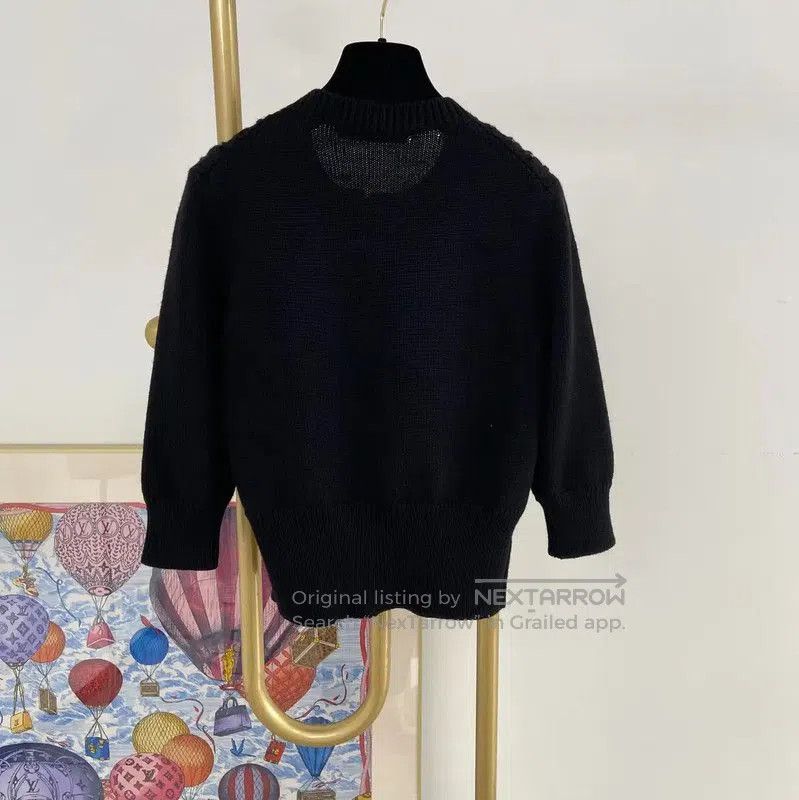 Dior Dior Black Wool Short Sleeve Sweater . Size S / US 4 / IT 40 - 2 Thumbnail