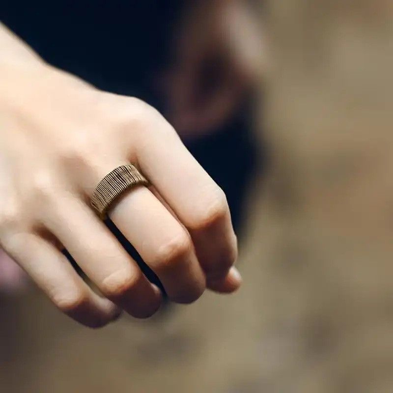 Jewelry × Vintage Original new Thai silver copper wire adjustable ring Size ONE SIZE - 4 Thumbnail