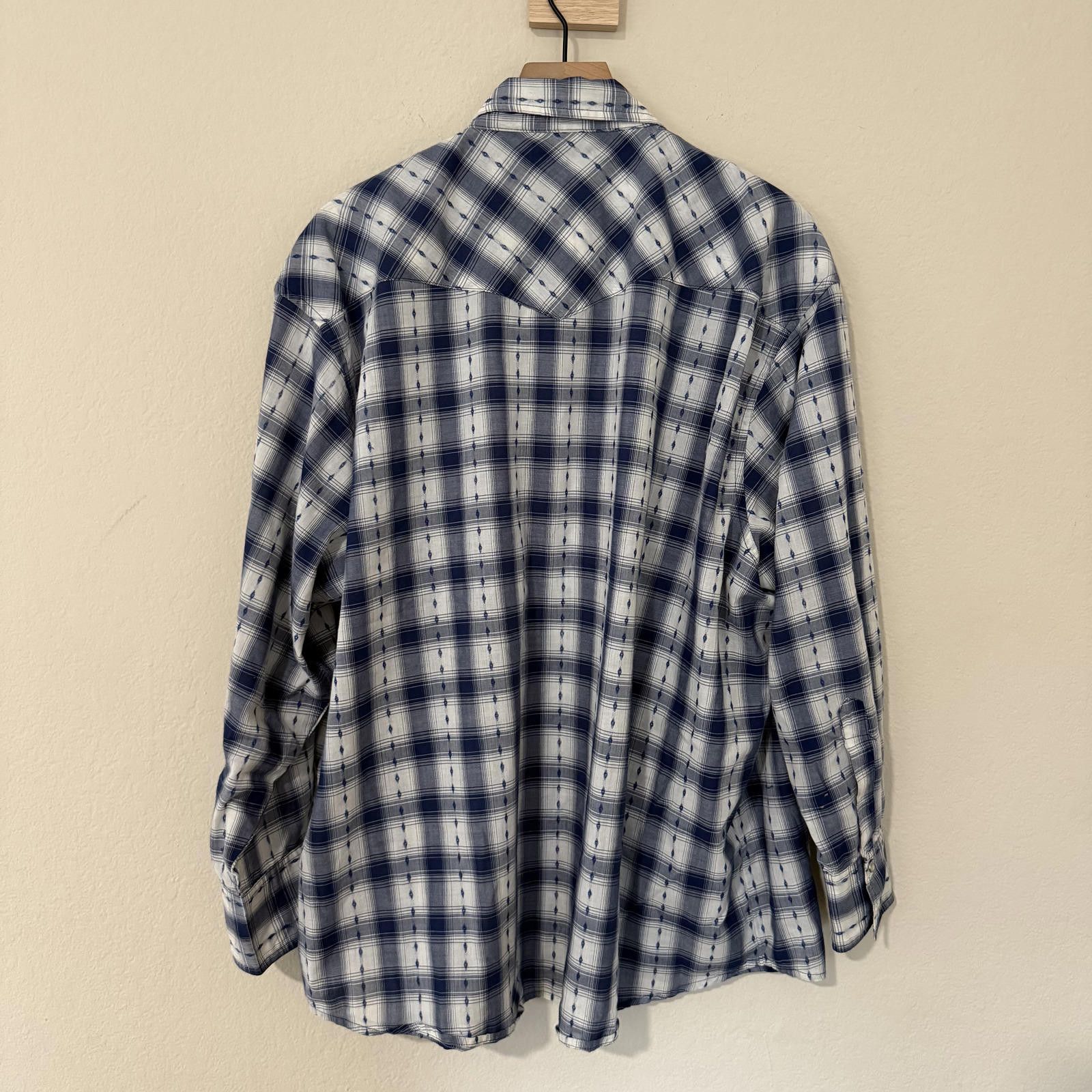 Wrangler Wrangler Shirt Men's Blue Rustler Vintage Pearl Snap Size US M / EU 48-50 / 2 - 4 Thumbnail