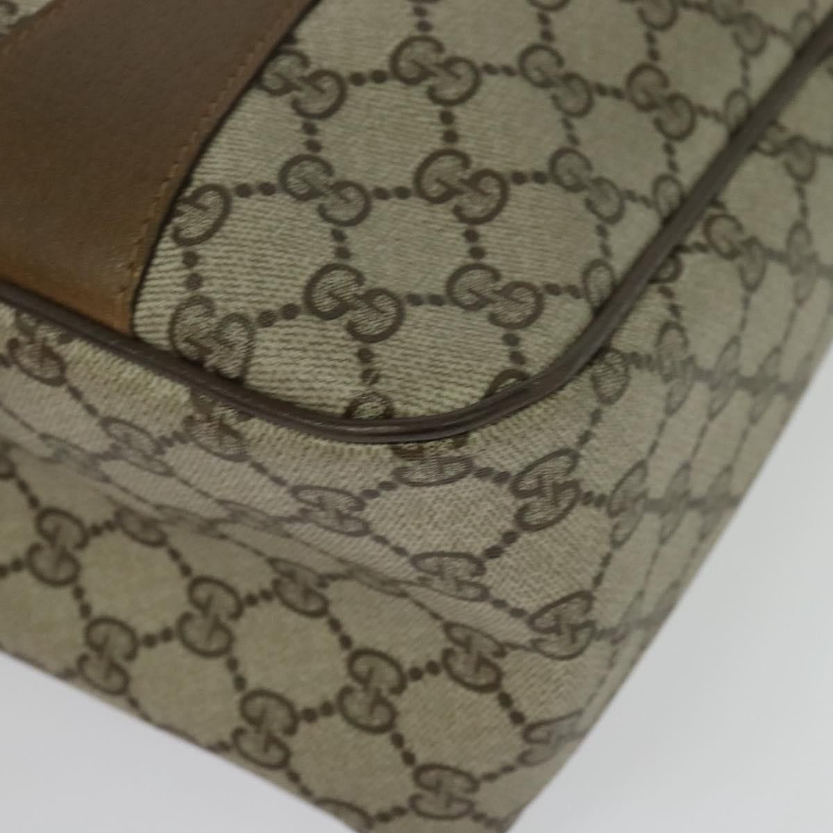 Gucci GUCCI GG Supreme Web Sherry Line Bag Pvc Beige Gold 40 02 Size ONE SIZE - 11 Thumbnail