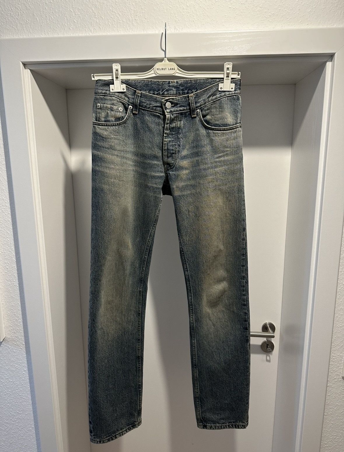 Pre-owned Helmut Lang F/w 1998 Flamethrower Denim In Blue | ModeSens
